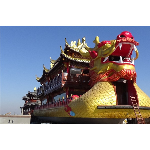 盘锦红海滩玻璃钢游船长38m