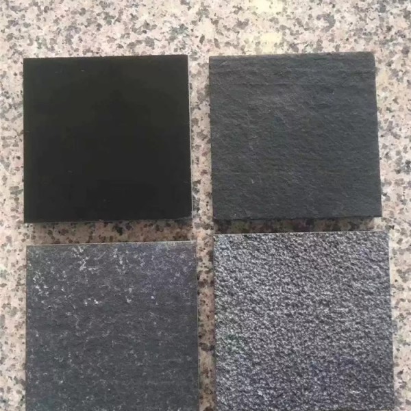 中国黑石材：光面、水洗面、火烧面、荔枝面