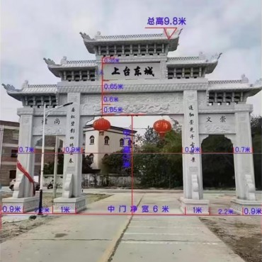 汉白玉石牌坊